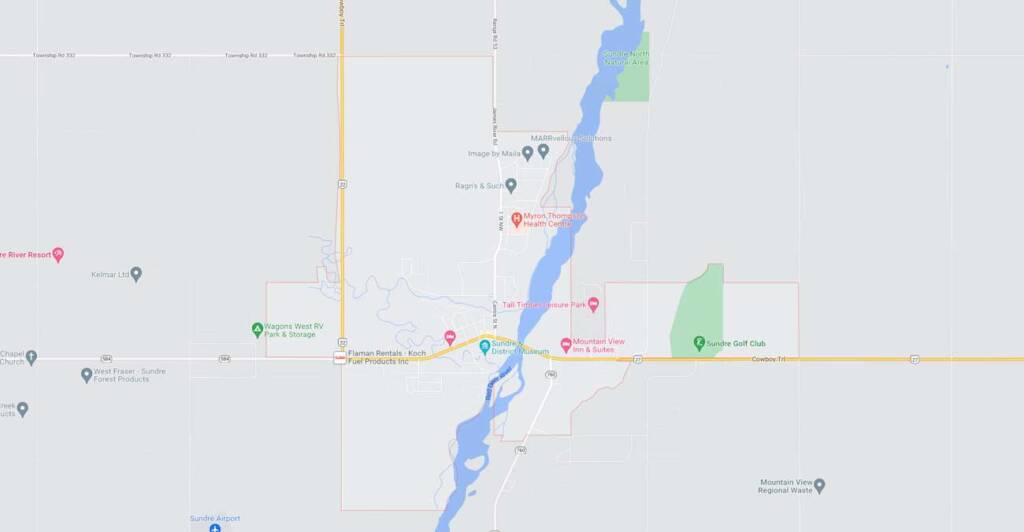 Sundre Alberta T0M 0A6 Map