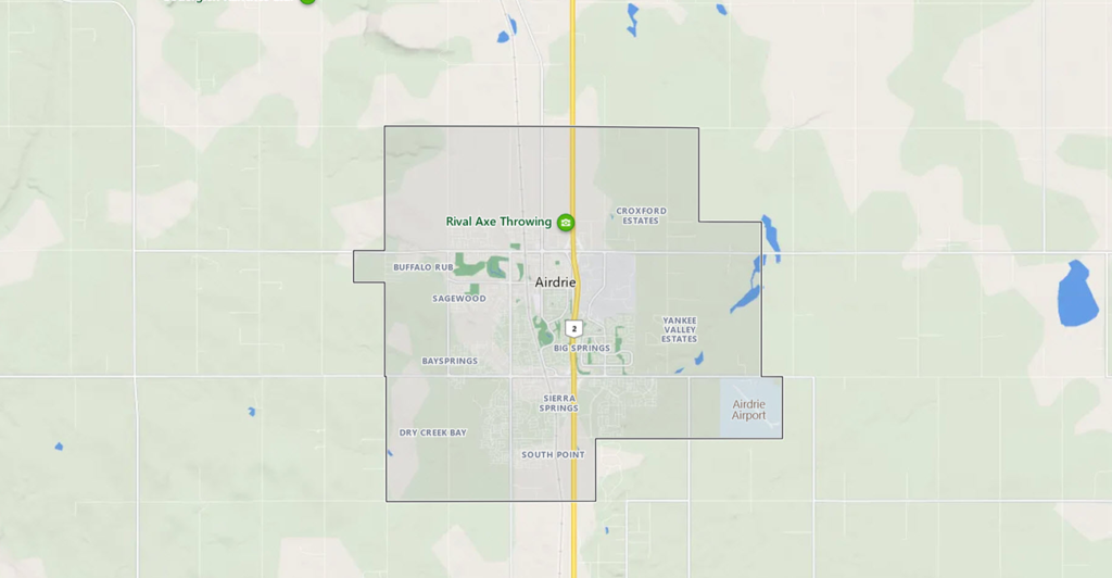 Airdrie, AB T4A-0B3 Map in Calgary