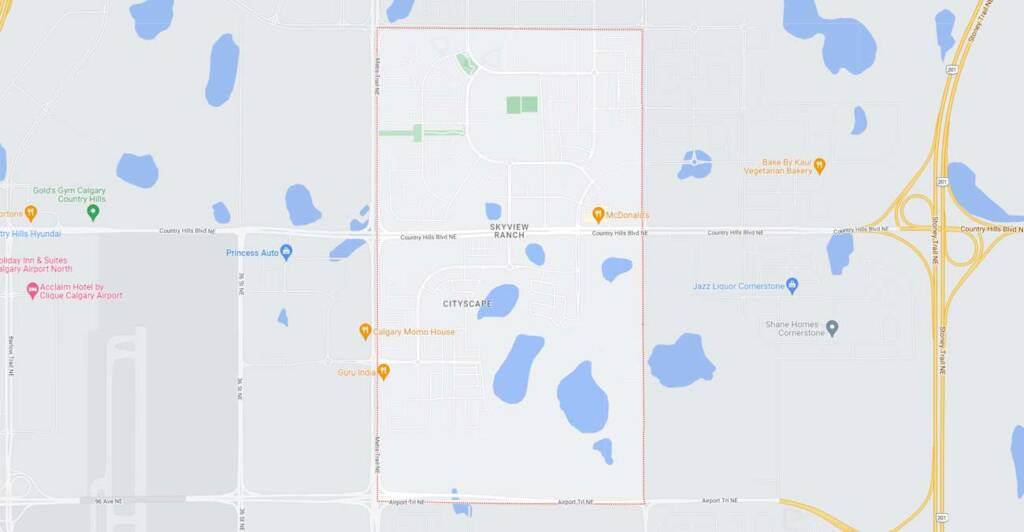 Skyview, Calgary, AB Map
